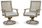 Rainier Ranch - Swivel Chair With Cushion (Set of 2) - Brown / Beige