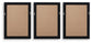 Janisburg - Wall Art Set (Set of 3) - Black / White / Brown