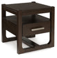 Breckington - Square End Table - Dark Brown