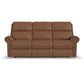 Bernard - Power Reclining Sofa With Console, Power Headrests & Lumbar, Nailhead Trim