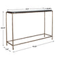 Ovard - Minimalist Metal Console Table - Brass