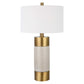 Adelia - Ivory & Brass Table Lamp