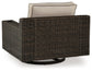 Coastline Bay - Swivel Lounge W/ Cushion - Brown