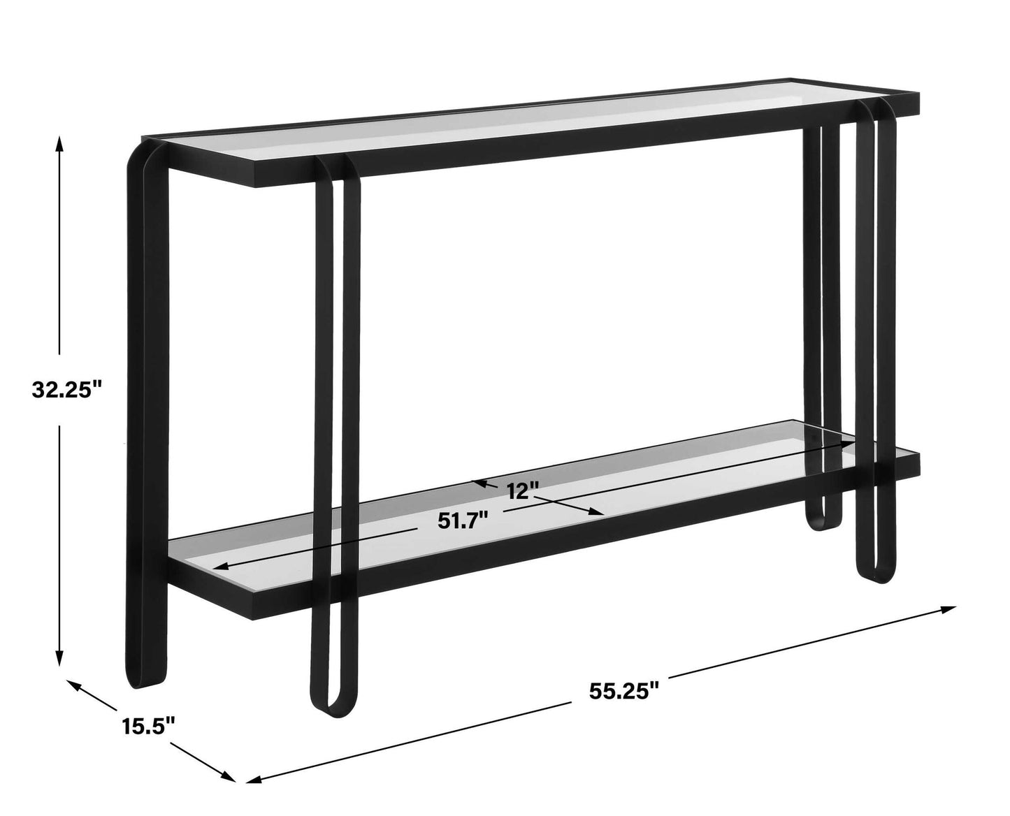 Shadow - Black Iron Console Table