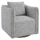 Corben - Swivel Chair - Pearl Silver