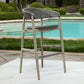 Dermott - Outdoor Bar Stool - Brown / Dark Gray