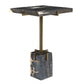 Rowman - Petrified Wood Accent Table - Bronze