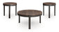 Horizon Hills - Occasional Table Set (Set of 3) - Brown / Black