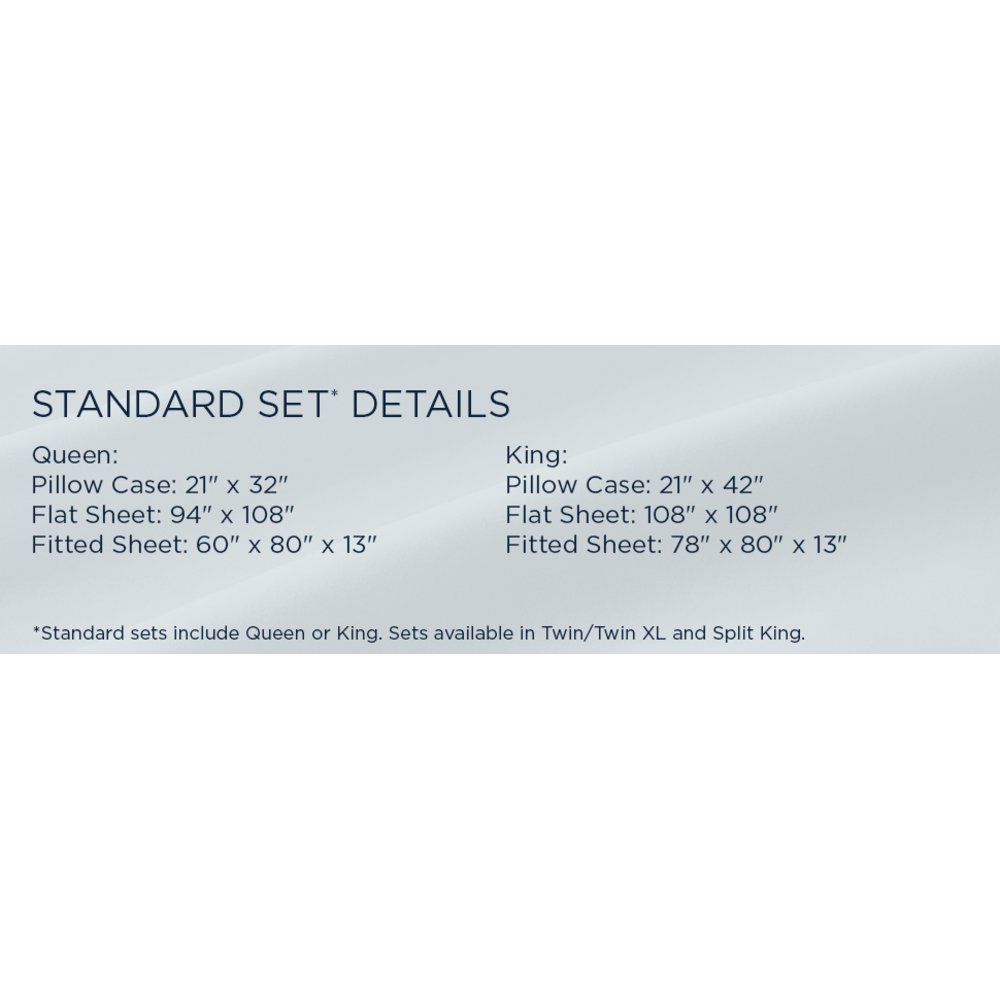 Linens - Tempur Classic Cotton Sheet Set - Sleepy Silver Mist