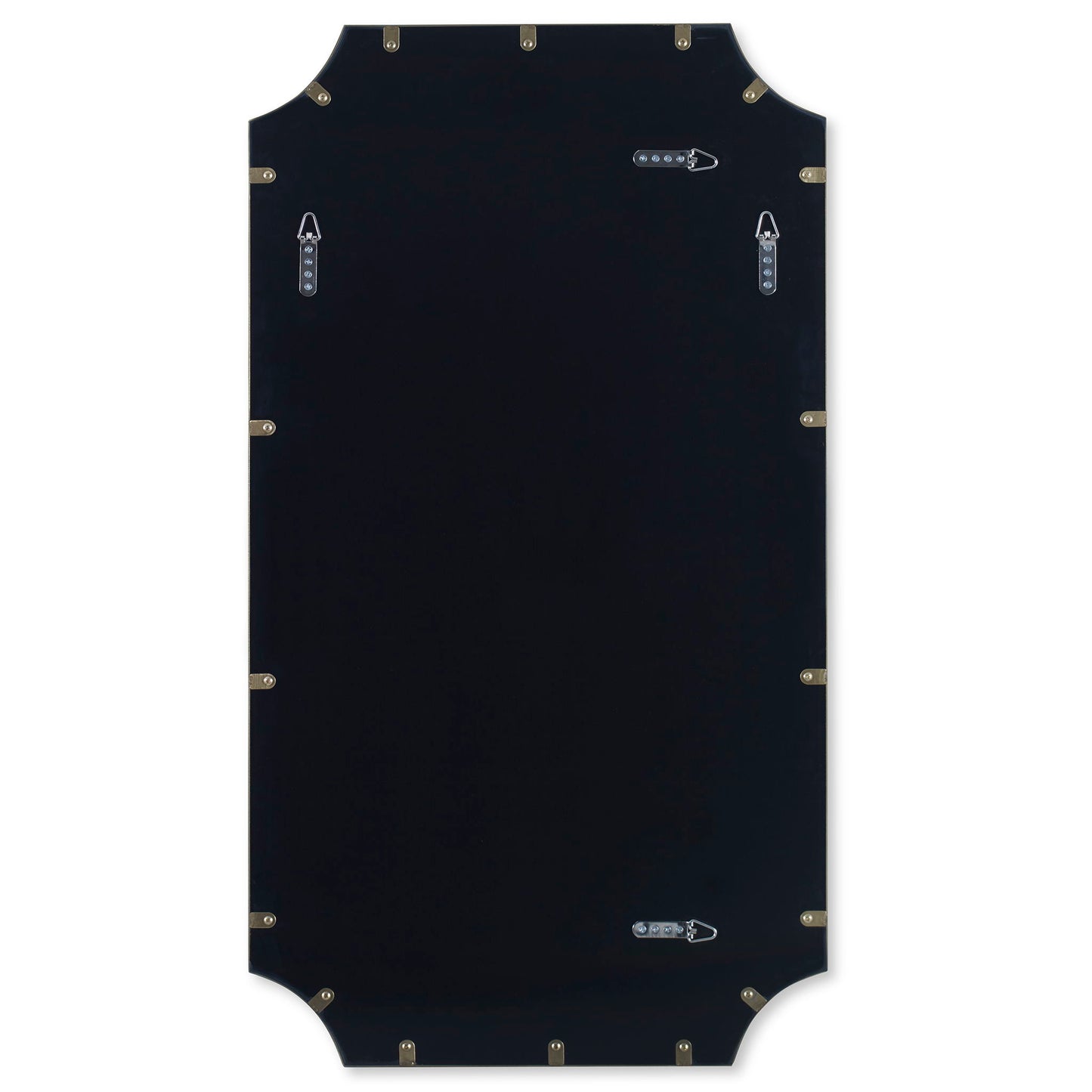 Lennox - Scalloped Corner Mirror - Brass