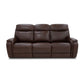 Walker - Power Reclining Sofa With Console, Power Headrest & Lumbar - Dark Brown