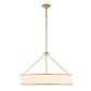 Algiers - 8 Light Drum Pendant - Gold / White