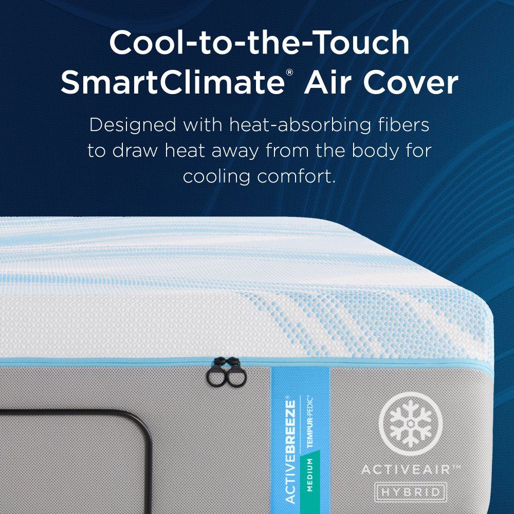 Tempur-Breeze - Tempur-ActiveBreeze Medium Hybrid Mattress - Split California King