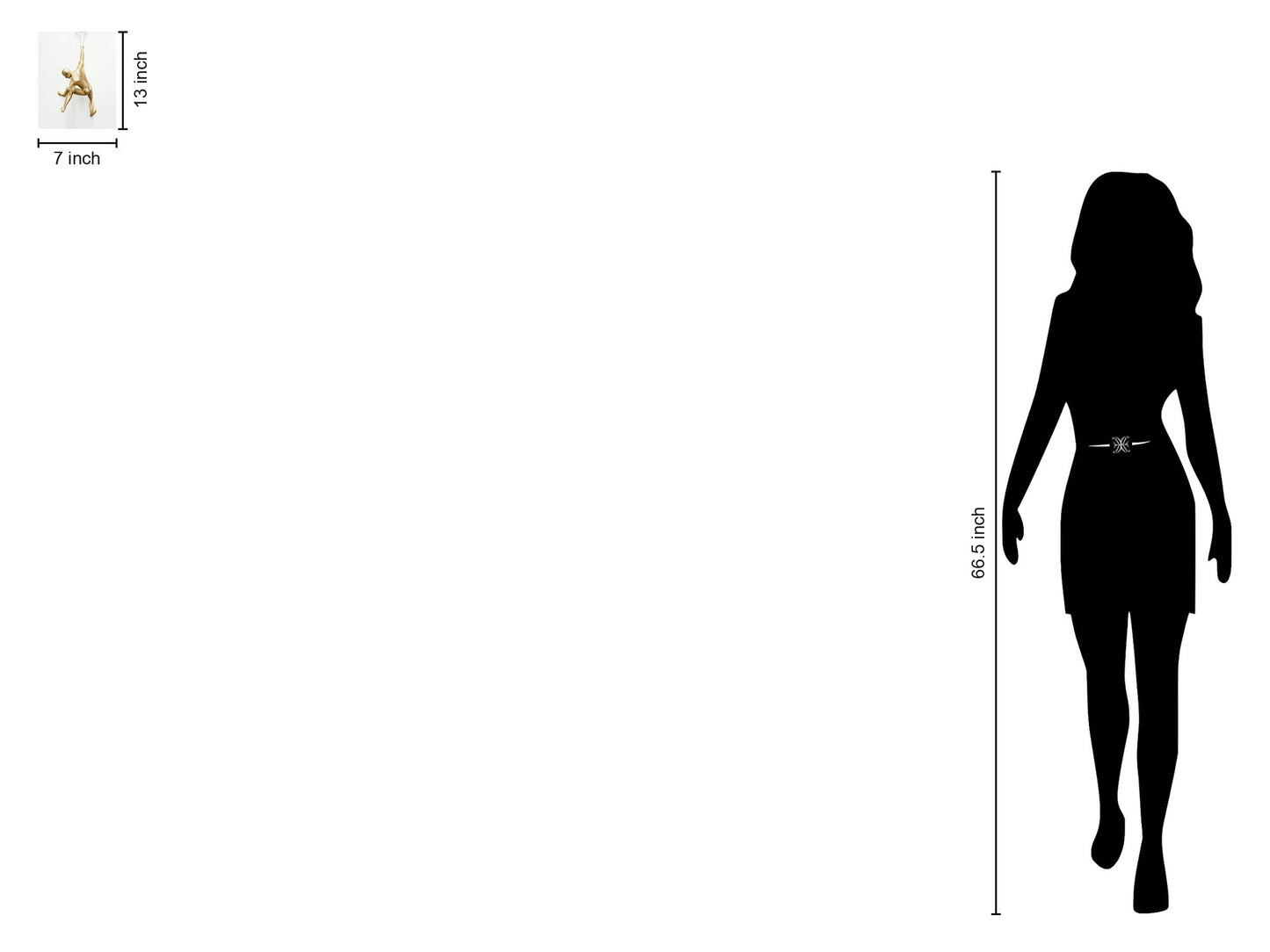 Radiant Climber Pose - 7" x 13" Framed Wall Art