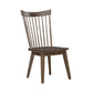 Midland Falls - Spindle Back Side Chair - Rustic Brown