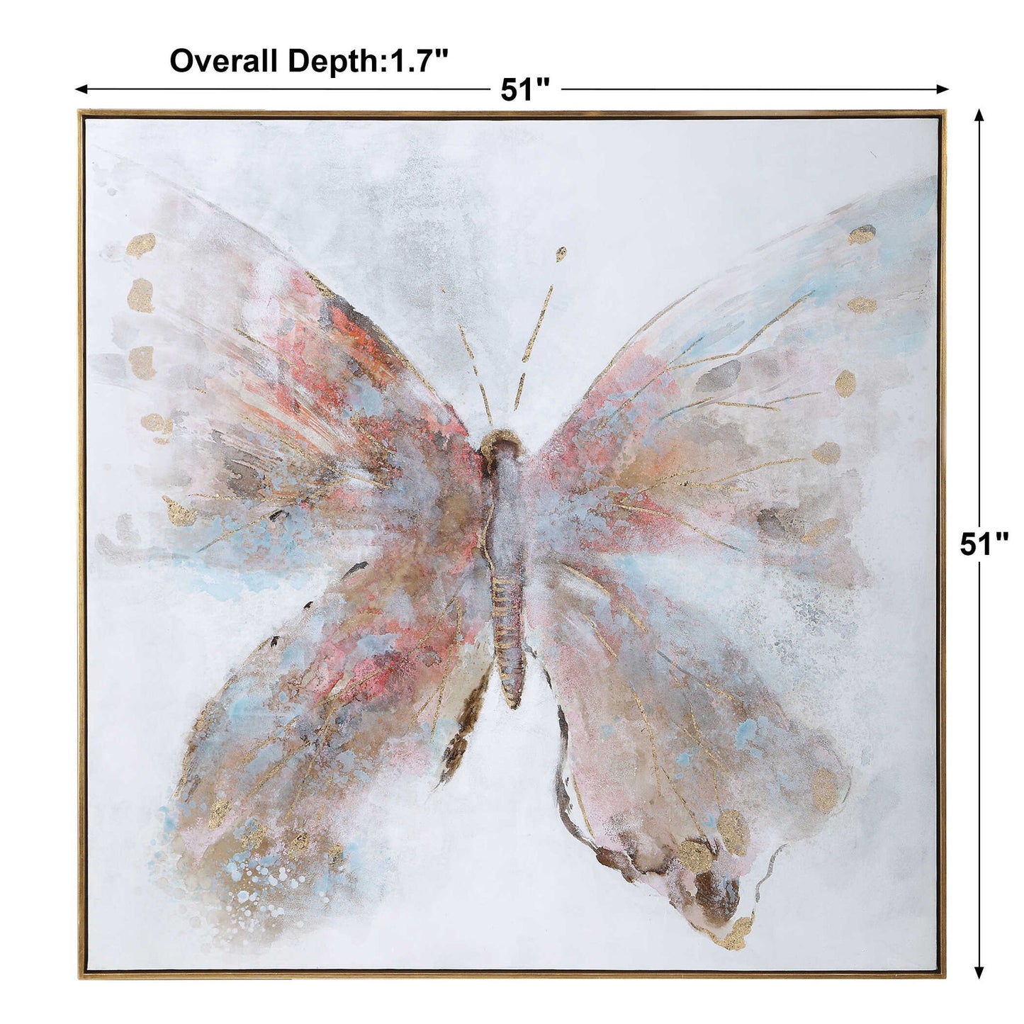 Free Flying - Hand Painted Canvas - Blue