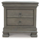 Lexorne - Three Drawer Night Stand - Gray