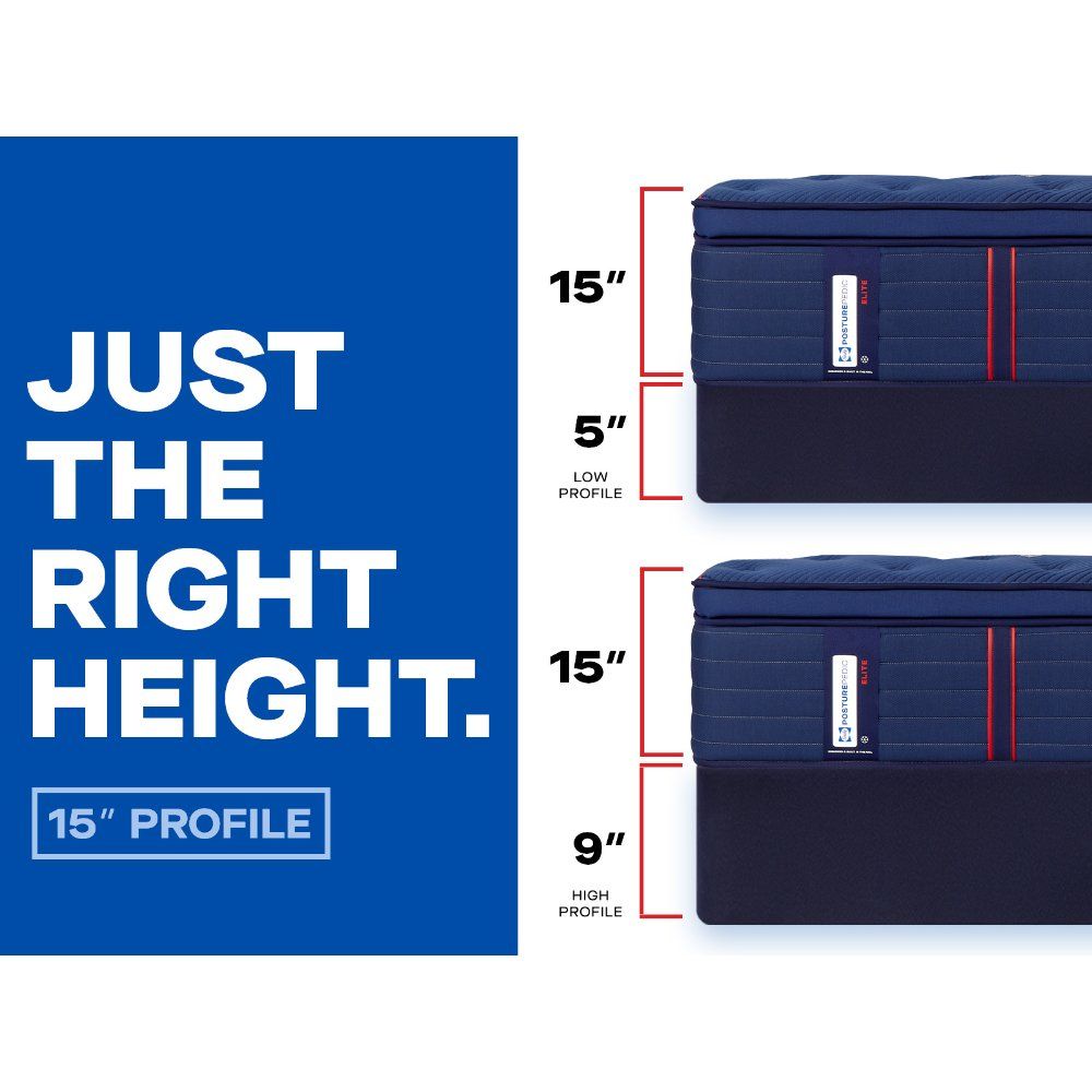 Posturepedic Elite - Albany II Euro Pillow Top Soft Mattress