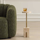 Feranno - Travertine Accent Table - Brass