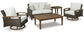 Paradise Trail - Loveseat w/Cushion - Medium Brown