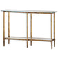 Elenio - Glass Console Table - Gold