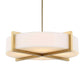 Cresson - 4 Light Drum Pendant - White / Gold
