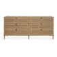 Coast - 6 Drawer Rattan Chest - Woodtone