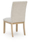 Lasinger - Dining Upholstered Side Chair (Set of 2) - Light Brown