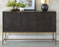 Elinmore - Accent Cabinet - Brown / Gold Finish
