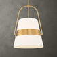 Harness - 1 Light Shade Pendant - White / Gold