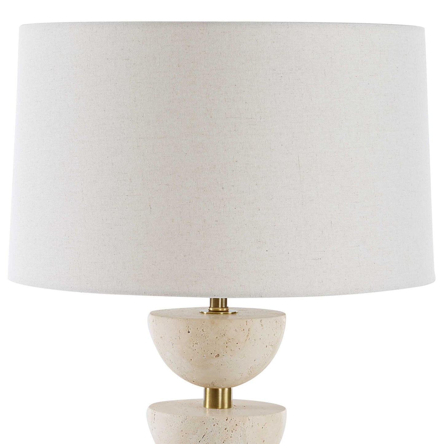 Hemisphere - Travertine Table Lamp - Beige