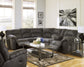 Tambo - Right Arm Facing Loveseat With Console 2 Pc Sectional - Pewter