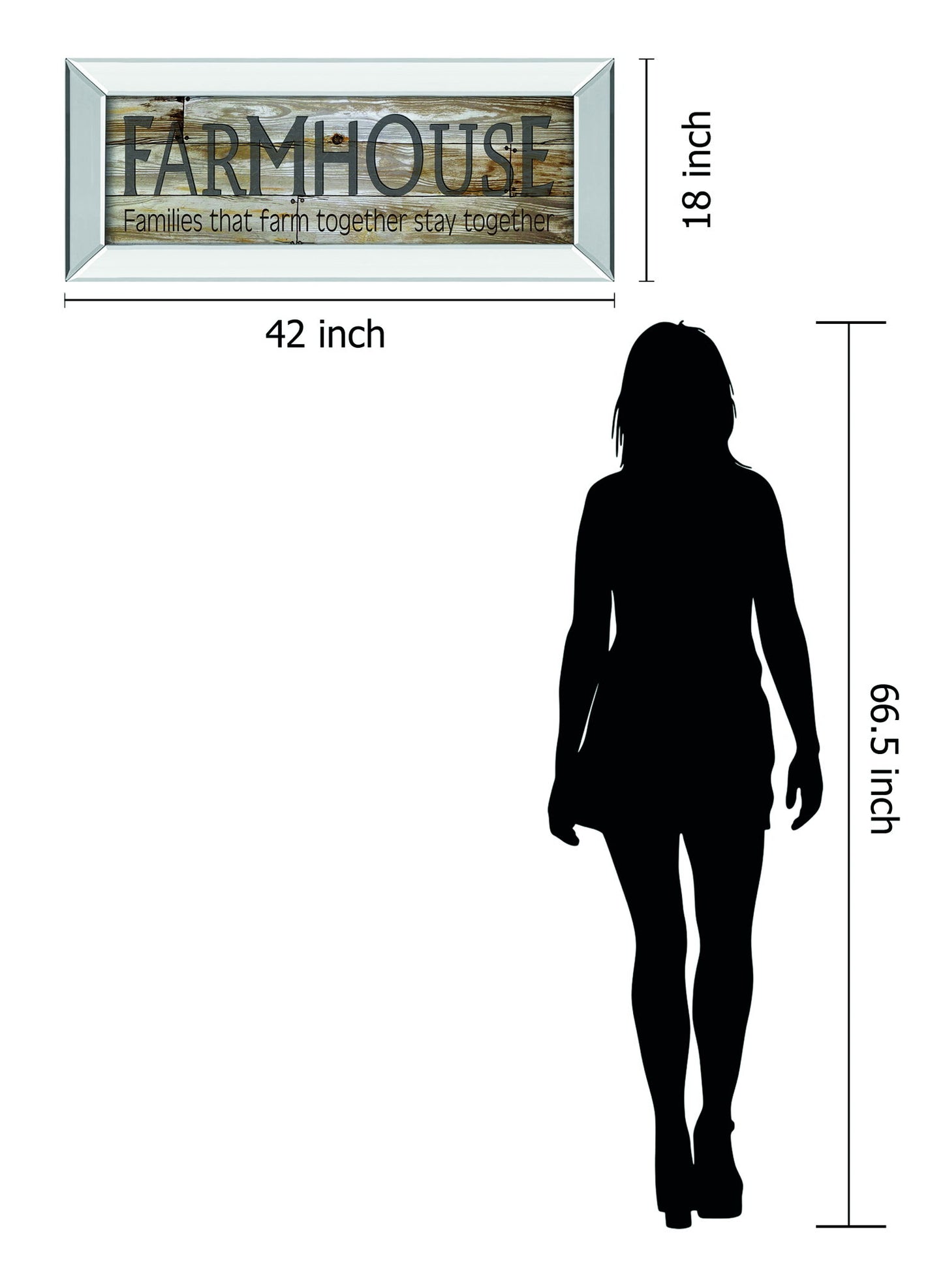 Farmhouse By Cindy Jacobs - Mirror Framed Print Wall Art - Dark Brown