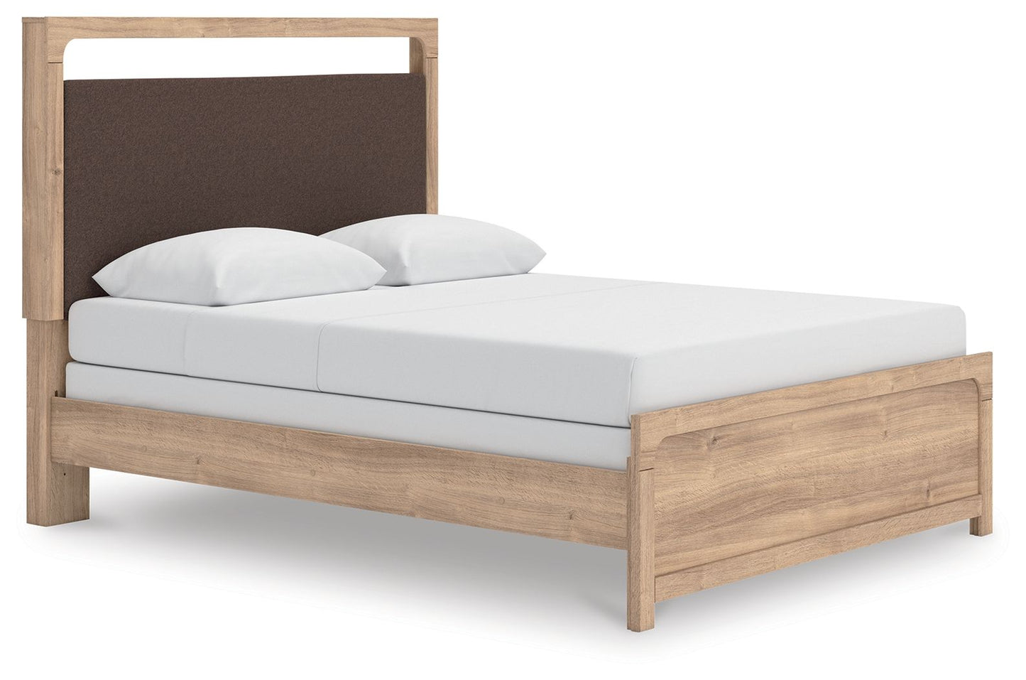 Kinlanni - 4 Pc. - Queen Panel Bed, Dresser, Mirror And Nightstand - Tan