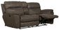 Atlas - Reclining Console Loveseat With Storage - Charcoal