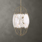 Valencia - 6 Light Glass Panel Pendant - Gold / White