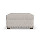 Milo - Fabric Cocktail Ottoman With Nailhead Trim