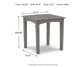 Visola - Square End Table - Gray