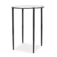 Wren - Round Marble Accent Table - Bronze / White