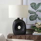Peephole - Outdoor Bronze Table Lamp - Black