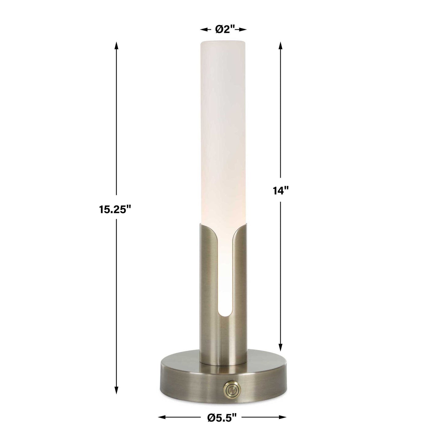 Tron - Rechargeable LED Accent Lamp - Brass,Gold