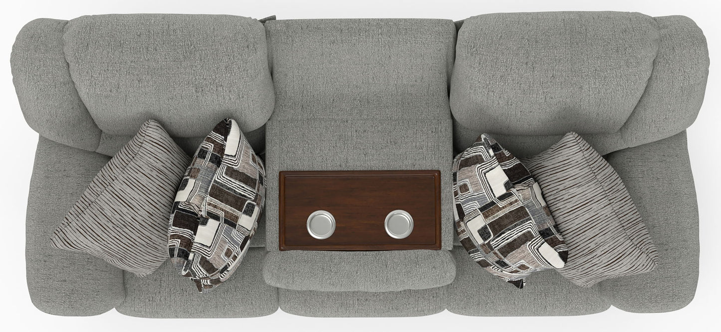 Trifecta - Sofa With 3 Recliners and Drop Down Table