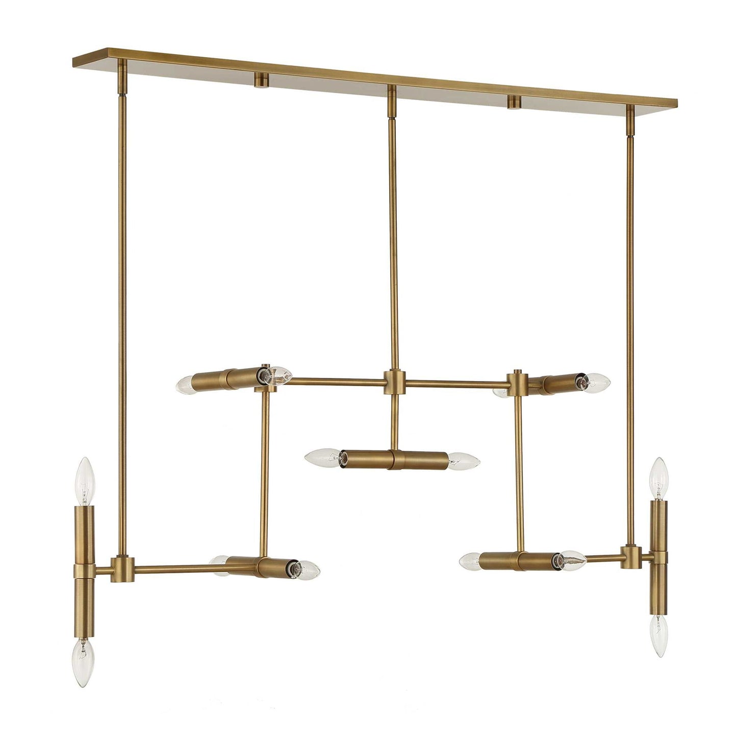 Cadre - 14 Light Modern Linear Pendant - Gold