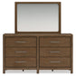Cabalynn - Dresser And Mirror - Light Brown