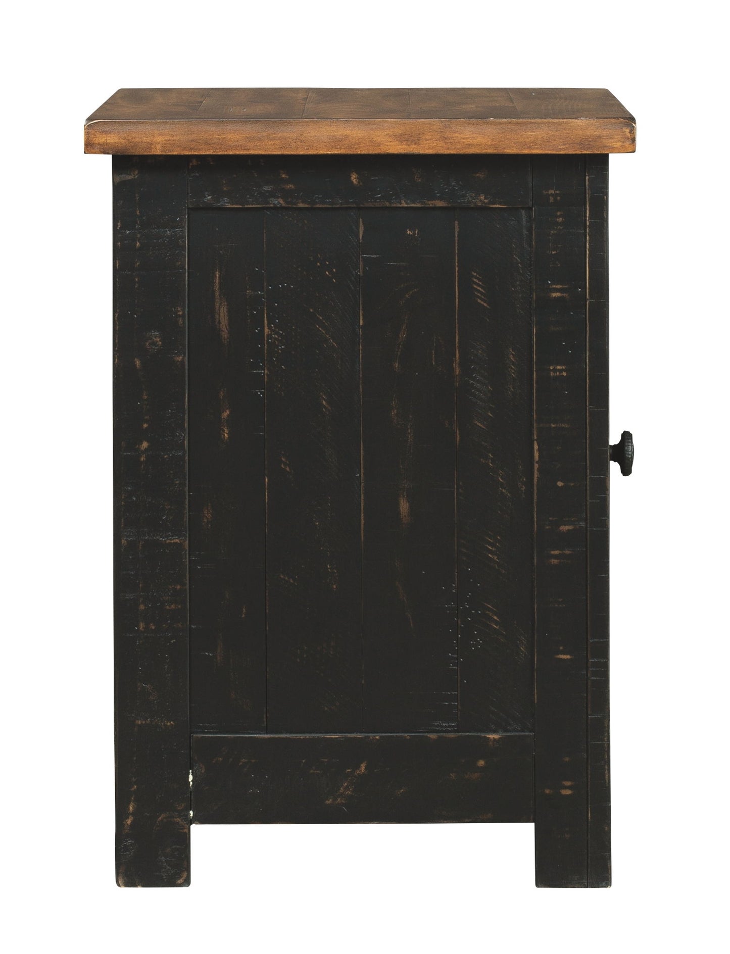 Valebeck - Chair Side End Table - Black / Brown