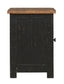 Valebeck - Chair Side End Table - Black / Brown