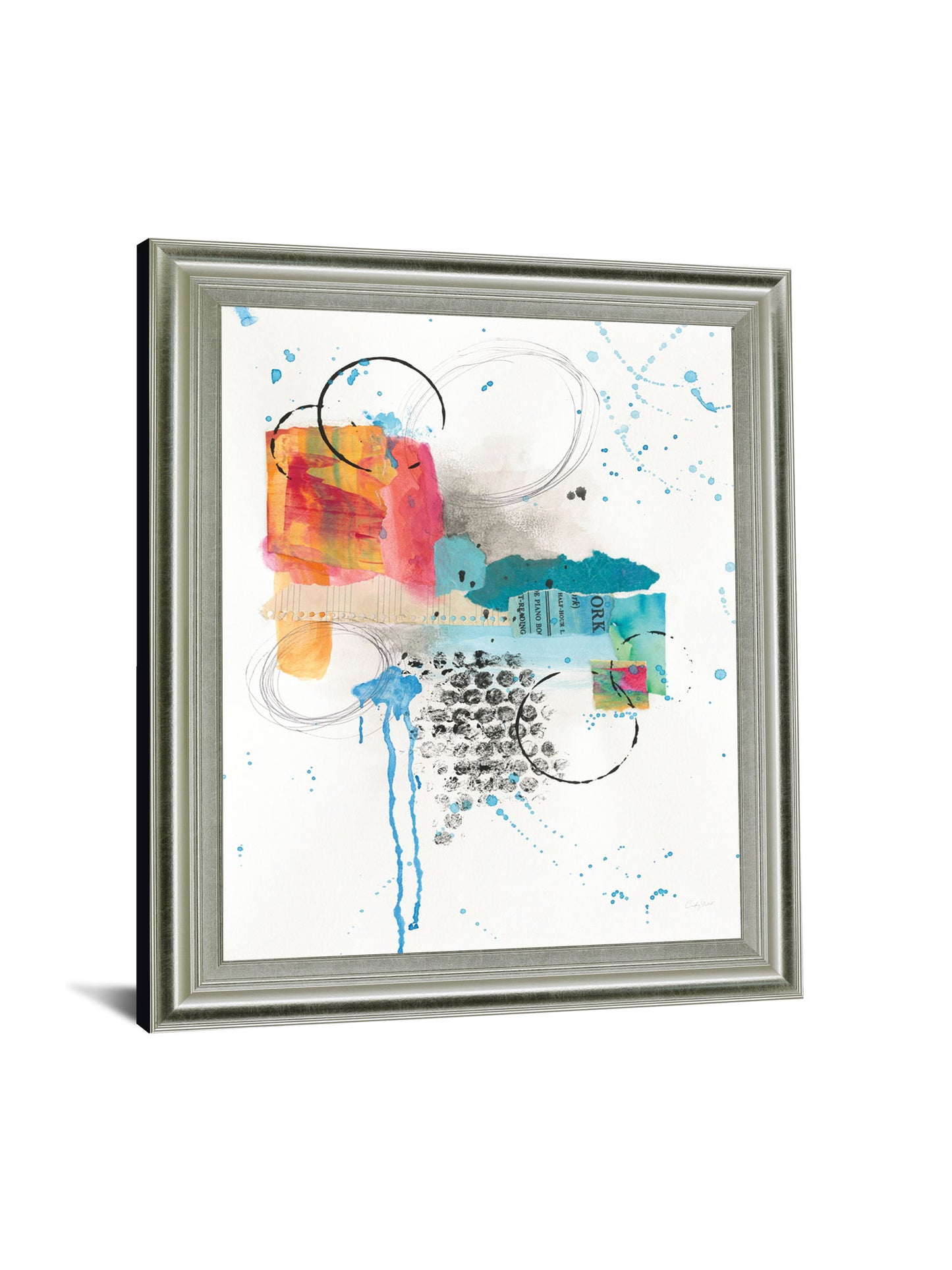 Urban Splash - 28" x 34" Framed Wall Art - White
