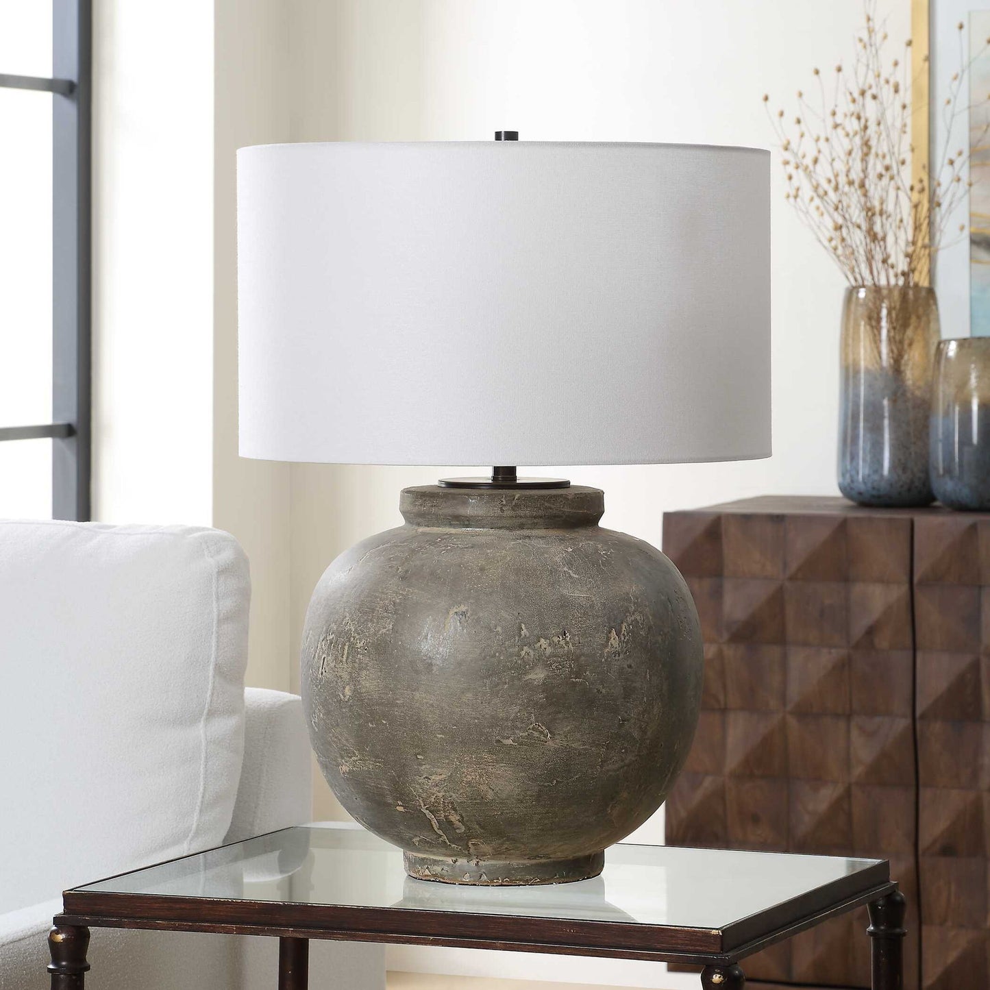 Rock Of Ages - Table Lamp - Rust Brown