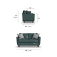 Lewis - Fabric Stationary Loveseat