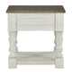 Havalance - Square End Table - White / Gray